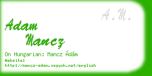 adam mancz business card